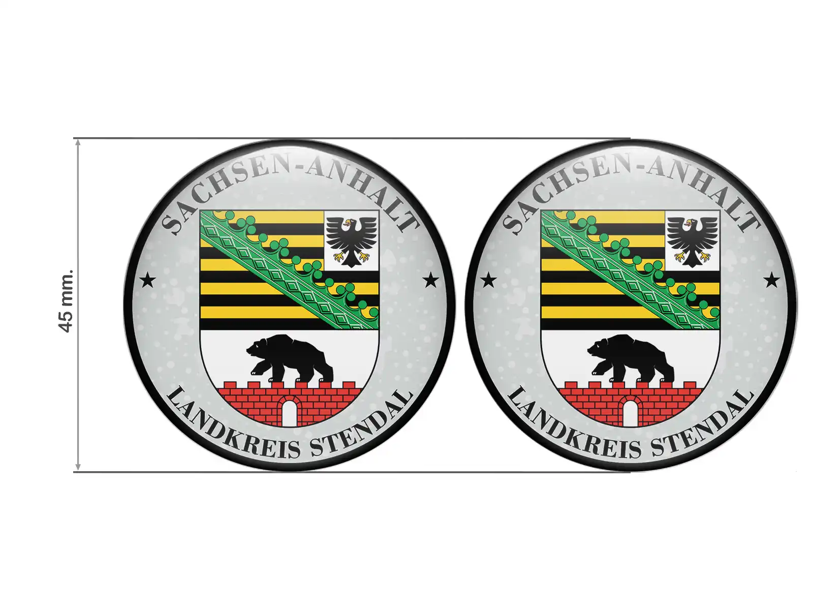 TUV Aufkleber Landkreis Stendal Nummernschild plakette